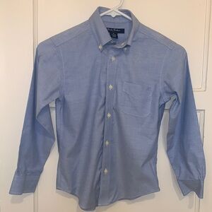 NEW Boy’s BROOKS BROTHERS CHAMBRAY BUTRON DOWN POPLIN DRESS SHIRT PREPPY FANCY